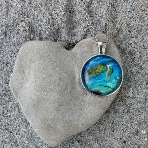 Swimming Turtle Necklace